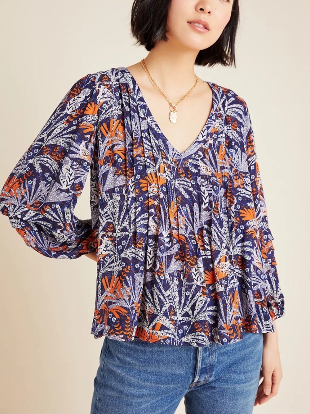 Maeve by Anthropologie Cathy V-Neck Blouse